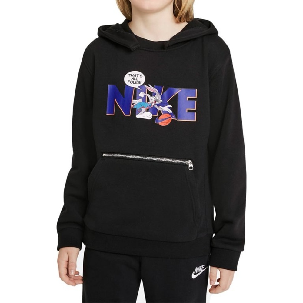 Nike Bugs Bunny Sweater SpaceJam Basketball Black Zipper‎ Hoodie Large
